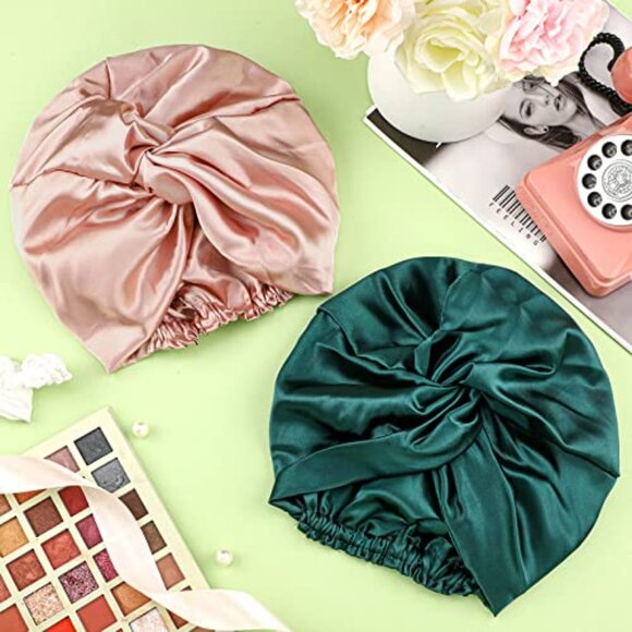 Silk Sleeping Bonnet Set - 3 Pack for Hair Protection & Care main image 7